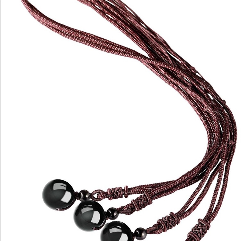 🔥HOT SALE🔥Boho Braided Rainbow Obsidian Necklace - Picture 7 of 7